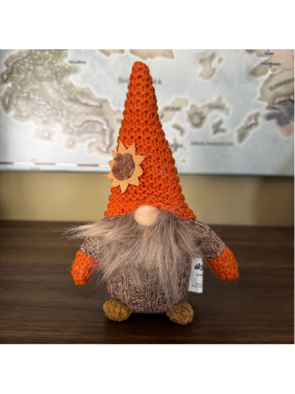 Evergreen Fall Sunflower Gnome/Gonk Knit Harvest Decor 7”